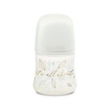 Пляшечка для годування Suavinex Gold Edition, фізіологічна соска, повільний потік, 150 мл, біла (307870) - Pampik