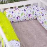 Валики-бортики MirSon Kids Time 18-0001 Hello Dino, білий, 2 шт. - Pampik - 3