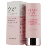Стик для лица Tony Moly 2x Collagen Wrinkle Multi Stick, с коллагеном, 10 г - Pampik