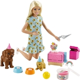 Ігровий набір Barbie Puppy Party, із тестом для ігор, 29 см - Pampik