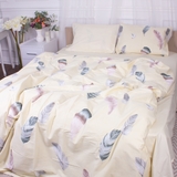 Пододеяльник на молнии MirSon Feathers 22-1351, сатин, 110х140 см, разноцветный - Pampik