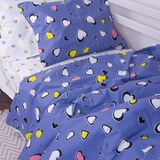 Пододеяльник на молнии MirSon Kids Time 17-0143 Mayya, бязь, 210х143 см, синий - Pampik