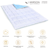 Одеяло шерстяное MirSon Valentino Hand Made №1355, демисезонное, 110x140 см, бело-голубое - Pampik - 4