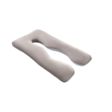 Наволочка-чохол на П-подібну подушку для вагітних і відпочинку Ideia, 140х75 см, світло-сірий і білий (8-35126) - Pampik