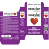 Презервативи Masculan Extra Double Protection, особливо міцні, з пухирцями, 3 шт. - Pampik - 3