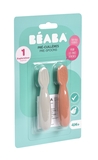 Набор силиконовых ложек Beaba BLW, 4+, красный с серым, 2 шт. (913579) - Pampik - 3
