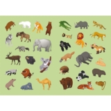 Набор наклеек Кристал Бук Первые развивающие наклейки Животные, 33 шт. - Pampik - 2