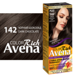 Стойкая крем-краска для волос Avena Rich Color черный шоколад 142, 138 мл - Pampik - 2