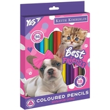 Олівці кольорові Yes Keith Kimberlin, двосторонні, 18 шт., 36 кольорів (290690) - Pampik