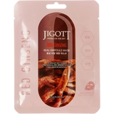 Тканинна маска для обличчя Jigott Red Ginseng Real Ampoule Mask з червоним женьшенем 27 мл - Pampik