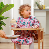 Нагрудник з довгим рукавом BabyOno Квіточки, від 2 років, 85x42 см (1476/01) - Pampik - 5