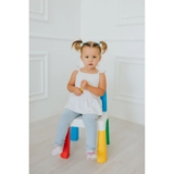 Комплект Poppet Color Blue: стул + подушка на стул 55x28x28 см (PP-003B-G) - Pampik - 4