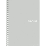 Блокнот для записів Genius, А6, в клітинку, спіраль, 80 аркушів, сірий (A6-080-6805K) - Pampik