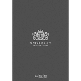 Блокнот для записів Student, А6, в клітинку, склеювання, 50 арк., темно коричневий (A6-GB-050-828K) - Pampik