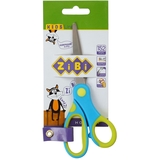 Ножиці дитячі ZiBi Kids Line з гнучким гумовим кільцем і гумовими вставками 152 мм сині (ZB.5015-02) - Pampik