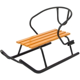 Санки Vitan Малыш со спинкой и цветной планкой черные (2030099) - Pampik