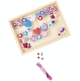 Набор деревянных бусин Melissa & Doug Сердечки (MD4175) - Pampik