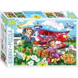 Пазл Київська фабрика іграшок Самолет Биплан 88 элементов - Pampik