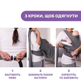 Слинг Chicco Boppy ComfyFit, серый (79949.47) - Pampik - 3