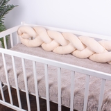 Захисна велюрова коса в ліжечко MirSon Kids Time 28-0004 Cream Velvet, рожева - Pampik