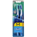 Зубна щітка Oral-B 3D White Fresh середня синій з синім 2 шт. - Pampik