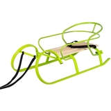 Санки Vitan Снігур зі спинкою лаймові (7369) - Pampik