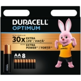 Лужні батарейки пальчикові Duracell Optimum 1.5 V AA LR6, 8 шт. (5000394158931) - Pampik