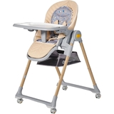 Стільчик для годування Kinderkraft Lastree Beige Wood бежевий (00-00304465) - Pampik