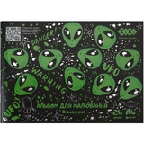Альбом для малювання Zibi Kids Line UFO А4 24 аркуші чорний (ZB.1432-01) - Pampik