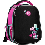 Рюкзак каркасний Yes H-100 Lovely Smile, черный с малиновым (559378) - Pampik - 2