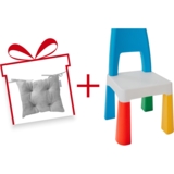 Комплект Poppet Color Blue: стул + подушка на стул 55x28x28 см (PP-003B-G) - Pampik