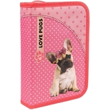 Пенал твердий 1 Вересня HP-02 Dolly Dog, 13х21х3 см, рожевий (533443) - Pampik