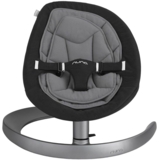 Шезлонг-гойдалка Nuna Leaf Curv Dusk, чорний із сірим - Pampik