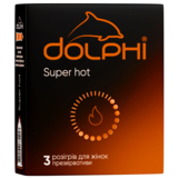 Презервативы латексные Dolphi Super hot, с ребрами, точками и разогревающей смазкой, 3 шт. - Pampik