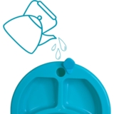 Тарілка секційна Lindo з підігрівом на присосці, блакитна (А 51) - Pampik - 2