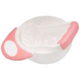 Тарілка з товкушкою Lindo біла з рожевим (РК 059) - Pampik