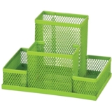 Підставка-органайзер для канцелярського приладдя ZiBi 4 відділення 15x10x10 см салатова (ZB.3116-15) - Pampik