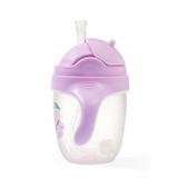 Поїлка-непроливайка з обтяженою соломкою та герметичною кришкою BabyOno Квіточки, 6+, 240 мл (1464/05) - Pampik - 4