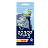 Бритвы одноразовые Dorco Pace3 3 лезвия, 4 шт. - Pampik