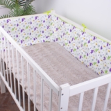 Защитный бортик в кроватку MirSon Kids Time 18-0001 Hello Dino, белый, 4 шт. - Pampik