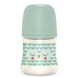 Пляшечка для годування Suavinex Bonhomia, фізіологічна соска, повільний потік, 150 мл, зелена (307832) - Pampik