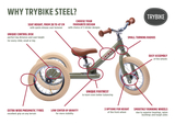 Триколісний балансуючий велосипед Trybike steel 2 в 1, оливковий (TBS-3-GRN-VIN) - Pampik - 7