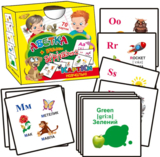 Картки за методикою Глена Домана ПК Майстер Азбука + Alphabet 70 шт - Pampik