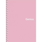 Блокнот для записів Genius, А6, в клітинку, спіраль, 80 л., Пудра (A6-080-6805K) - Pampik