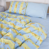 Підковдра на блискавці MirSon Еar of wheat 17-0588, бязь, 140х110 см, блакитна з жовтим - Pampik