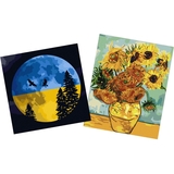 Набір для розпису по номерах Ideyka Соняшники Ван Гог 40х50 см та Під вільним небом 40х40 см (СKHO1388) - Pampik