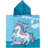 Полотенце детское Love You Единорог с чашкой, банный, с капюшоном, 115х60 см (4591) - Pampik
