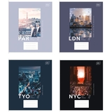 Набор ученических тетрадей Interdruk Premium City, клетка, А5+, 60 листов, 4 шт. (339515-4) - Pampik