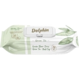 Вологі серветки Dolphin Green Tea з клапаном, 72 шт. - Pampik