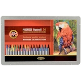 Олівці кольорові Koh-i-Noor Progresso акварельні 36 шт. у металевій коробці (8785) - Pampik